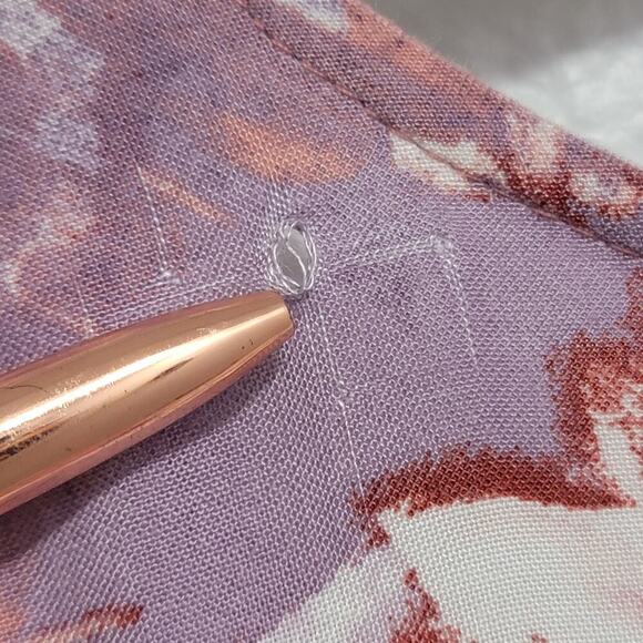 Andree By Unit Purple Floral Blouse 1x Half Sleeve Bell Sleeve - Picture 4 of 11